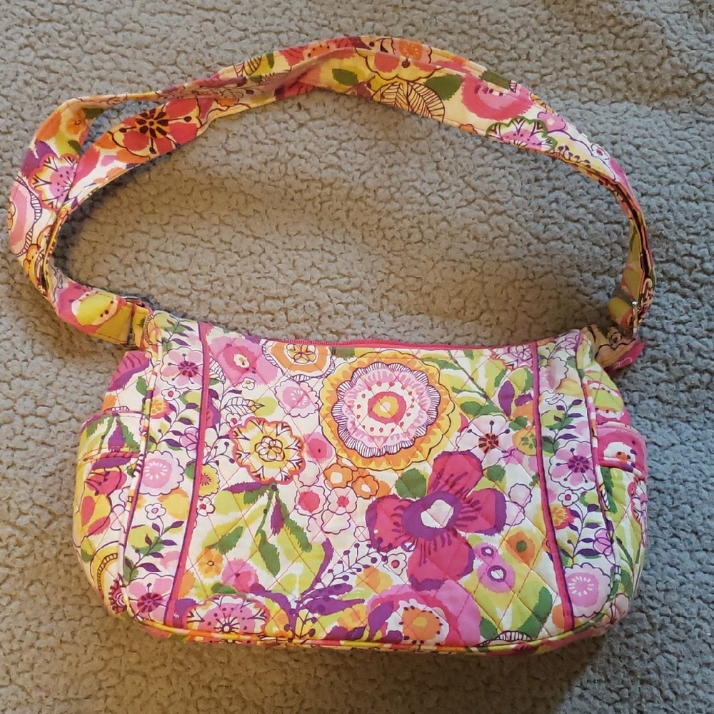 Floral Pink and Green Women's Bag